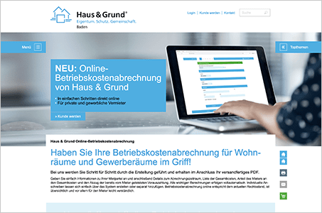 Haus & Grund Baden Online-Betriebskostenabrechnung